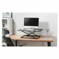 Best Pirce 😉 AdaptivErgo Ultra-Slim Sit-Stand Desk, 31.33" X 22" X 15.75", Black ✨ -Essentials shop ALEAEWR6B 4