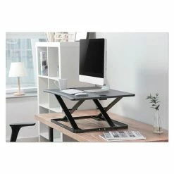 Best Pirce 😉 AdaptivErgo Ultra-Slim Sit-Stand Desk, 31.33" X 22" X 15.75", Black ✨ -Essentials shop ALEAEWR6B 5