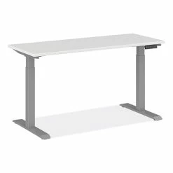 Coupon 😀 AdaptivErgo Three-Stage Electric Height-Adjustable Table W/Memory Controls, Top/Base Bundle, 30" To 49"h, White Top/Gray Base 🎁 -Essentials shop ALEHT3SAGBD 2