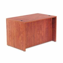 Alternative view of Top 10 🔥 Valencia Series Straight Desk Shell, 47.25w X 29.5d X 29.63h, Medium Cherry ⭐