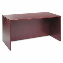 Deals ❤️ Valencia Series Straight Desk Shell, 59.13w X 29.5d X 29.63h, Mahogany ✔️