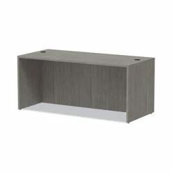 Best Pirce 🤩 Valencia Series Straight Front Desk Shell, 65" X 29.5" X 29.63", Gray ⭐ -Essentials shop ALEVA216630GY 3