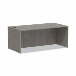 Promo 👏 Verona Veneer Series Straight Front Desk Shell, 71" X 35.5" X 29.63", Gray 😀 -Essentials shop ALEVA217236GY 3