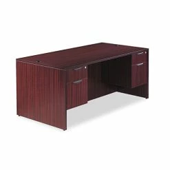 Brand new 😉 Valencia Series Straight Front Desk Shell, 71w X 35.5d X 29.63h, Mahogany ❤️ -Essentials shop ALEVA217236MY 2