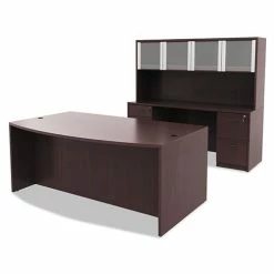 Best Pirce ๐งจ Valencia Bow Front Desk Shell, 71w X 35.5d To 41.38d X 29.63h Mahogany ๐ 9 Best Pirce ๐งจ Valencia Bow Front Desk Shell, 71w X 35.5d To 41.38d X 29.63h Mahogany ๐ -Essentials shop ALEVA227236MY 2