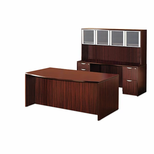 Best Pirce ๐งจ Valencia Bow Front Desk Shell, 71w X 35.5d To 41.38d X 29.63h Mahogany ๐ 6 Best Pirce ๐งจ Valencia Bow Front Desk Shell, 71w X 35.5d To 41.38d X 29.63h Mahogany ๐ - Image 4