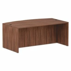 Best reviews of 🌟 Valencia Series Bow Front Desk Shell, 71w X 41.38d X 29.63h, Modern Walnut 😉