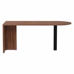 Outlet 👍 Valencia Series D-Top Desk, 71w X 29.5d X 29.5h, Modern Walnut 👍 -Essentials shop ALEVA277236WA 1