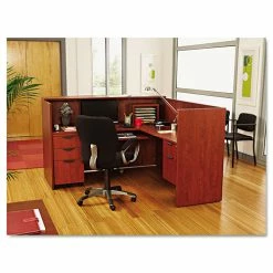 Best Sale π Valencia Series Reception Desk With Counter, 71w X 35.5d X 42.5h, Cherry π 9 Best Sale π Valencia Series Reception Desk With Counter, 71w X 35.5d X 42.5h, Cherry π -Essentials shop ALEVA327236MC 2