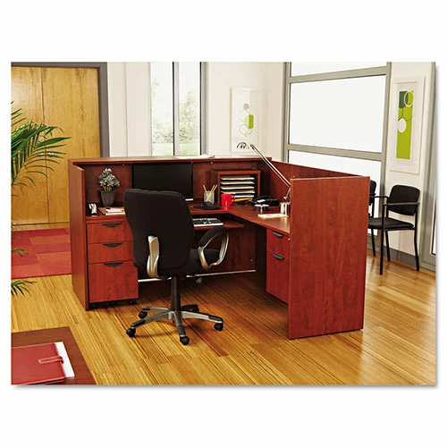 Best Sale π Valencia Series Reception Desk With Counter, 71w X 35.5d X 42.5h, Cherry π 4 Best Sale π Valencia Series Reception Desk With Counter, 71w X 35.5d X 42.5h, Cherry π - Image 3