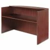 Hot Sale 🔥 Valencia Series Reception Desk With Counter, 71w X 35.5d X 42.5h, Mahogany 😍 -Essentials shop ALEVA327236MY