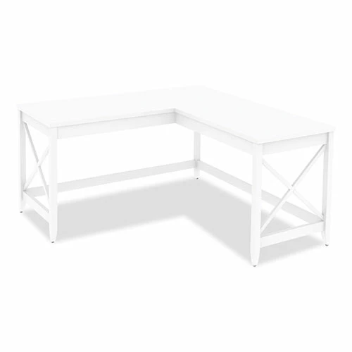 Best Sale π₯° Workspace By L-Shaped Farmhouse Desk, 58.27" X 58.27" X 29.53", White π 3 Best Sale π₯° Workspace By L-Shaped Farmhouse Desk, 58.27" X 58.27" X 29.53", White π