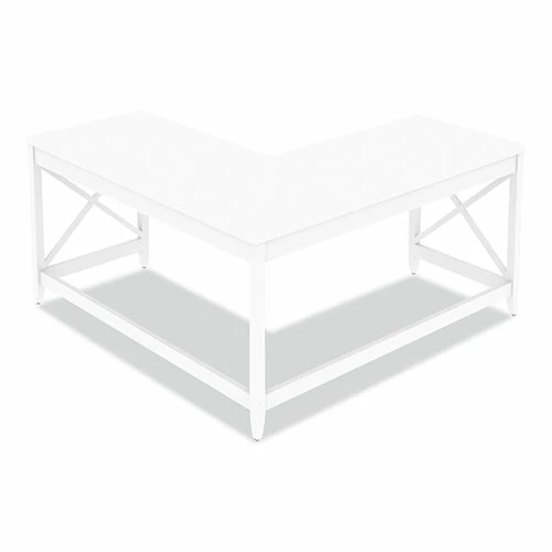 Best Sale π₯° Workspace By L-Shaped Farmhouse Desk, 58.27" X 58.27" X 29.53", White π 4 Best Sale π₯° Workspace By L-Shaped Farmhouse Desk, 58.27" X 58.27" X 29.53", White π - Image 2