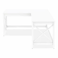Best Sale π₯° Workspace By L-Shaped Farmhouse Desk, 58.27" X 58.27" X 29.53", White π 8 Best Sale π₯° Workspace By L-Shaped Farmhouse Desk, 58.27" X 58.27" X 29.53", White π -Essentials shop ALEWSF5959WT 2