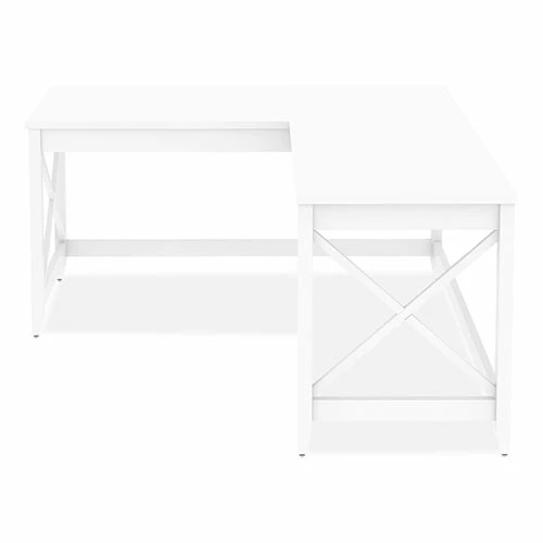 Best Sale π₯° Workspace By L-Shaped Farmhouse Desk, 58.27" X 58.27" X 29.53", White π 5 Best Sale π₯° Workspace By L-Shaped Farmhouse Desk, 58.27" X 58.27" X 29.53", White π - Image 3