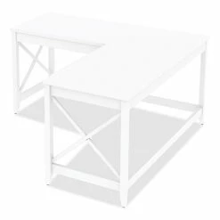Best Sale π₯° Workspace By L-Shaped Farmhouse Desk, 58.27" X 58.27" X 29.53", White π 9 Best Sale π₯° Workspace By L-Shaped Farmhouse Desk, 58.27" X 58.27" X 29.53", White π -Essentials shop ALEWSF5959WT 3