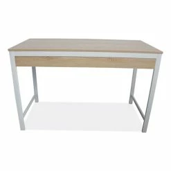 Best Pirce 💯 Workspace By Modern Writing Desk, 47.24" X 23.62" X 29.92", Beigewood/White ✔️ -Essentials shop ALEWSWD4824WB 3