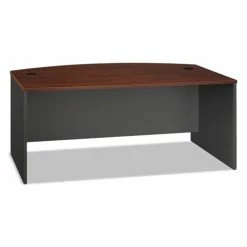 Top 10 😀 Series C Collection 72W Bow Front Desk Shell, 71.13w X 36.13d X 29.88h, Hansen Cherry/Graphite Gray ✨