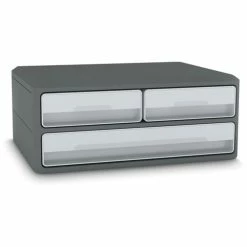 New 🔥 MoovUp Module - 3 Drawer(s) - 5.4" Height X 14.6" Width10.8" Length - Write-on, Stackable, Sliding Drawer - Plastic - 1 Carton 🌟