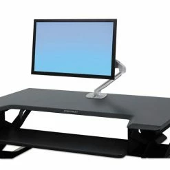 Best deal 🧨 Ergotron WorkFit-T Desktop Sit-Stand Workstation, 35w X 22d X 20h, Black 🌟 -Essentials shop ERG33397085 2