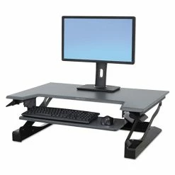 Best deal 🧨 Ergotron WorkFit-T Desktop Sit-Stand Workstation, 35w X 22d X 20h, Black 🌟 -Essentials shop ERG33397085 4