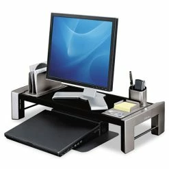 Discount 🎉 Professional Series Flat Panel Workstation, 25 7/8 X 11 1/2 X 4 1/2,Black/Silver 🥰