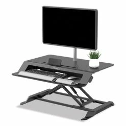 Best reviews of 🔔 Lotus LT Sit-Stand Workstation, 34.38w X 28.38d X 7.62h, Black 😍 -Essentials shop FEL8215001 3