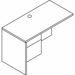 Cheapest ✔️ Left Return, F/Right Ped.Desk,48"x24"x29-1/2" ,Sterling Ash ✨ -Essentials shop HON10516LLS1 3