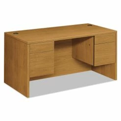 Buy 🧨 10500 Series 3/4 Height Double Pedestal Desk, 60w X 30d X 29.5h, Harvest 😍