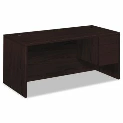 Best deal 🛒 10500 Series "L" Right 3/4 Height Pedestal Desk, 66w X 30d X 29.5h, Mahogany 🥰