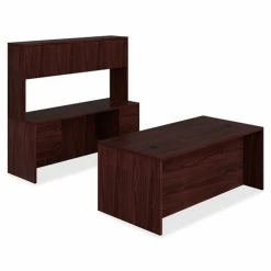 New 🔥 10500 Series "L" Left 3/4 Height Pedestal Desk, 66w X 30d X 29.5h, Mahogany 🎉 -Essentials shop HON10584LNN 3