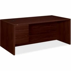 Cheapest 😍 10500 Series Large "L" Or "U" 3/4 Height Pedestal Desk, 72w X 36d X 29.5h, Mahogany 🌟