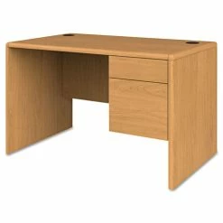 Promo 🎁 10700 Series Single 3/4 Right Pedestal Desk, 48w X 30d X 29.5h, Harvest ⭐