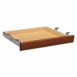 Hot Sale 👍 Laminate Angled Center Drawer, 22w X 15.38d X 2.5h, Cognac ✔️