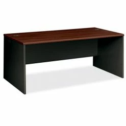 Coupon 🤩 38000 Series Desk Shell, 72w X 36d X 29.5h, Mahogany/Charcoal ⭐