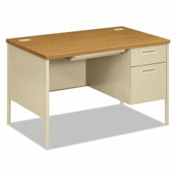 Coupon ⌛ Metro Classic Right Pedestal Desk, 48w X 30d X 29.5h, Harvest/Putty 🔥