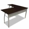 New 😀 Trento Line L-Shaped Desk, 59.13w X 59.13d X 29.5h, Mocha/Gray 🔔 -Essentials shop LITTR737MOC