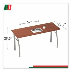 Flash Sale π― Trento Line Rectangular Desk, 59.13w X 23.63d X 29.5h, Cherry π 11 Flash Sale π― Trento Line Rectangular Desk, 59.13w X 23.63d X 29.5h, Cherry π -Essentials shop LITTR742CH 3