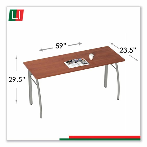 Flash Sale π― Trento Line Rectangular Desk, 59.13w X 23.63d X 29.5h, Cherry π 6 Flash Sale π― Trento Line Rectangular Desk, 59.13w X 23.63d X 29.5h, Cherry π - Image 4