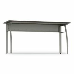 Hot Sale ⌛ Trento Line Rectangular Desk, 59.13w X 23.63d X 29.5h, Mocha/Gray 🛒 -Essentials shop LITTR742MOC 1