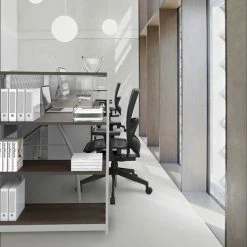 Hot Sale ⌛ Trento Line Rectangular Desk, 59.13w X 23.63d X 29.5h, Mocha/Gray 🛒 -Essentials shop LITTR742MOC 2