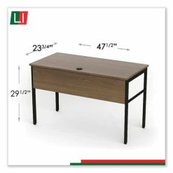 New ⌛ Urban Desk Workstation, 47.25w X 23.75d X 29.5h, Natural Walnut ❤️ -Essentials shop LITUR600NW 1