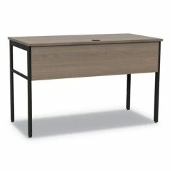 New ⌛ Urban Desk Workstation, 47.25w X 23.75d X 29.5h, Natural Walnut ❤️ -Essentials shop LITUR600NW 4