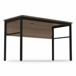 Flash Sale ⌛ Urban Desk Workstation, 59w X 23.75d X 29.5h, Natural Walnut 🌟 -Essentials shop LITUR601NW 2