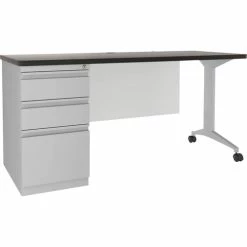 Best deal ๐ฅ Fortress Educator's Desk T-Leg, 3-Drawer, 60" X 24" X 1.2", 3, T-mold Edge, Material: Laminate Work Surface, Finish: Silver ๐ 7 Best deal ๐ฅ Fortress Educator's Desk T-Leg, 3-Drawer, 60" X 24" X 1.2", 3, T-mold Edge, Material: Laminate Work Surface, Finish: Silver ๐ -Essentials shop LLR00023 2