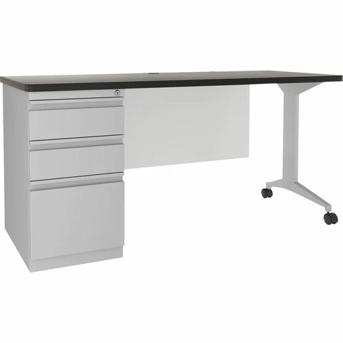 Best deal ๐ฅ Fortress Educator's Desk T-Leg, 3-Drawer, 60" X 24" X 1.2", 3, T-mold Edge, Material: Laminate Work Surface, Finish: Silver ๐ 5 Best deal ๐ฅ Fortress Educator's Desk T-Leg, 3-Drawer, 60" X 24" X 1.2", 3, T-mold Edge, Material: Laminate Work Surface, Finish: Silver ๐ - Image 3