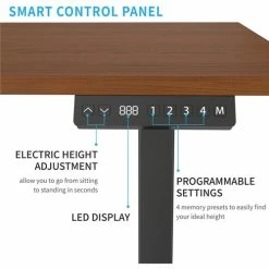 Promo ๐ Desk, Height-Adj, 48"x24"x28.9"-47.2" , Walnut/Black ๐ 12 Promo ๐ Desk, Height-Adj, 48"x24"x28.9"-47.2" , Walnut/Black ๐ -Essentials shop LLR03620 4