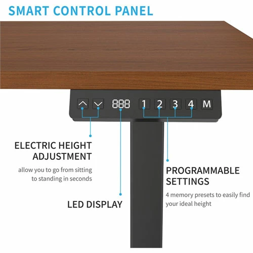 Promo ๐ Desk, Height-Adj, 48"x24"x28.9"-47.2" , Walnut/Black ๐ 7 Promo ๐ Desk, Height-Adj, 48"x24"x28.9"-47.2" , Walnut/Black ๐ - Image 5