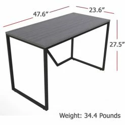 Best Pirce β€οΈ SOHO Modern Writing Desk, 48" X 24" X 30", Material: Steel Frame, Laminate Top, Wood Top, Finish: Gray Top, Black π 13 Best Pirce β€οΈ SOHO Modern Writing Desk, 48" X 24" X 30", Material: Steel Frame, Laminate Top, Wood Top, Finish: Gray Top, Black π -Essentials shop LLR03700 5