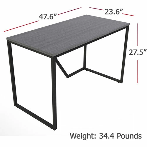 Best Pirce β€οΈ SOHO Modern Writing Desk, 48" X 24" X 30", Material: Steel Frame, Laminate Top, Wood Top, Finish: Gray Top, Black π 8 Best Pirce β€οΈ SOHO Modern Writing Desk, 48" X 24" X 30", Material: Steel Frame, Laminate Top, Wood Top, Finish: Gray Top, Black π - Image 6